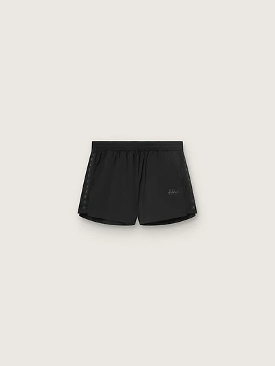 Women's black double-layer sports shorts