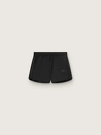 Women's black double-layer sports shorts