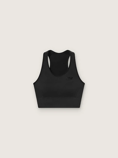 Women's black sports bra