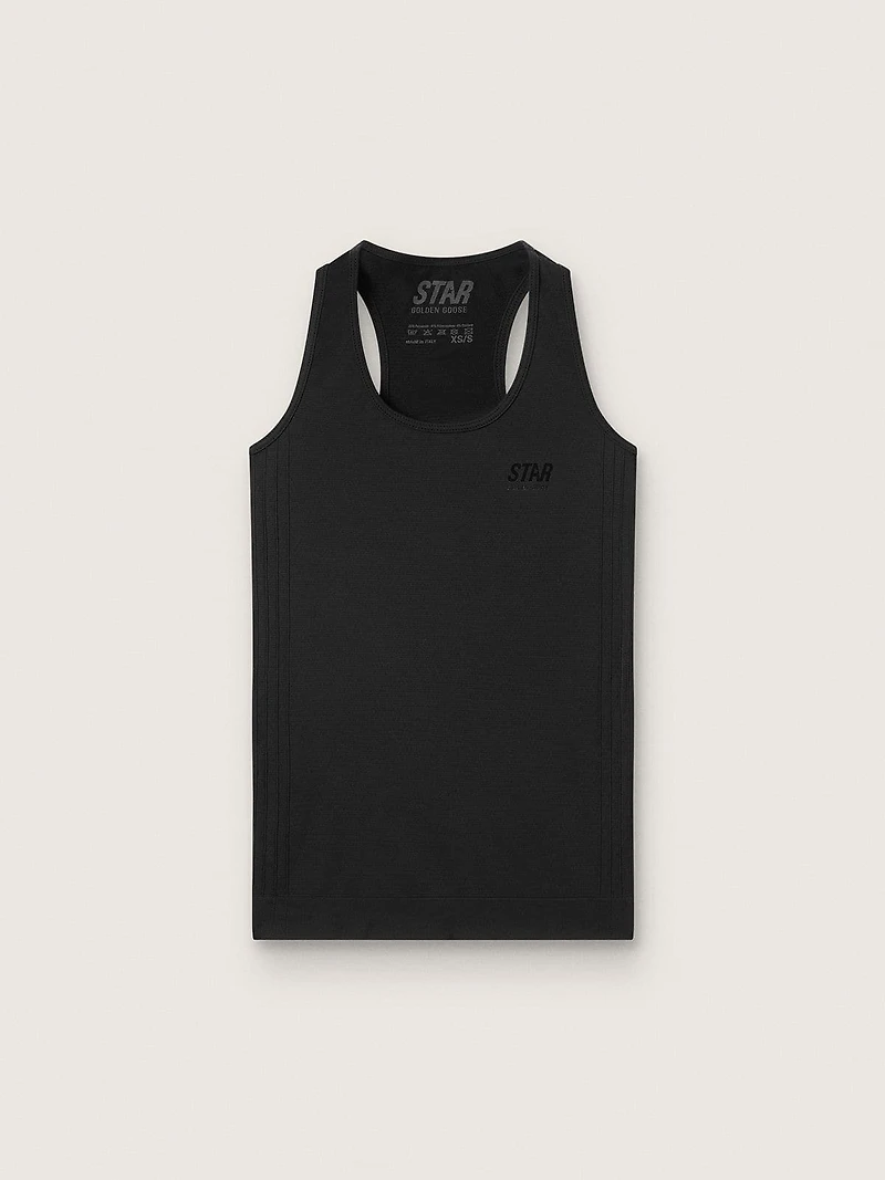 Women's black sports tank top