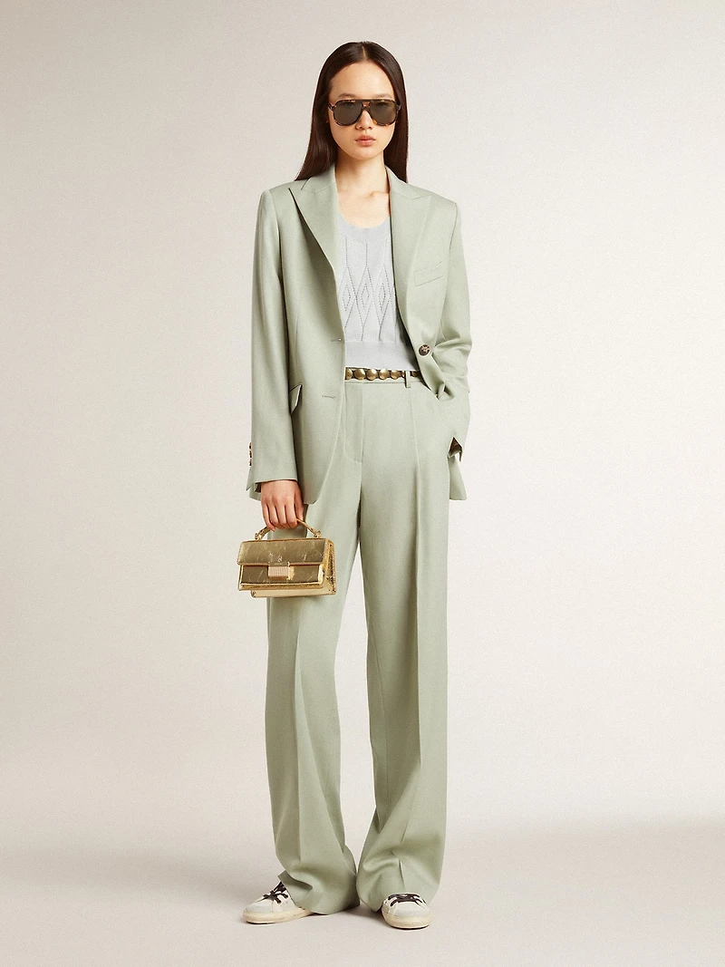 Women's sleeveless tank top baby blue knit