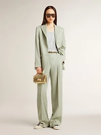 Women's sleeveless tank top baby blue knit