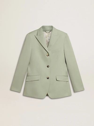 Women's blazer jacket sage-green wool