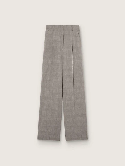 Women’s oversized pants gray Prince of Wales check