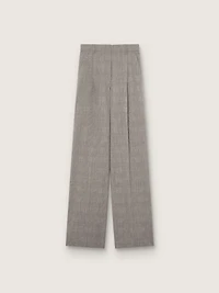 Women’s oversized pants gray Prince of Wales check