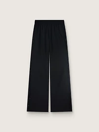 Women's sweatpants black wool twill with sequin embroidery