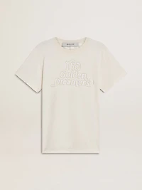 Women's white T-shirt with print on the front