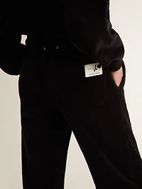 Women's joggers velvet-effect cotton blend