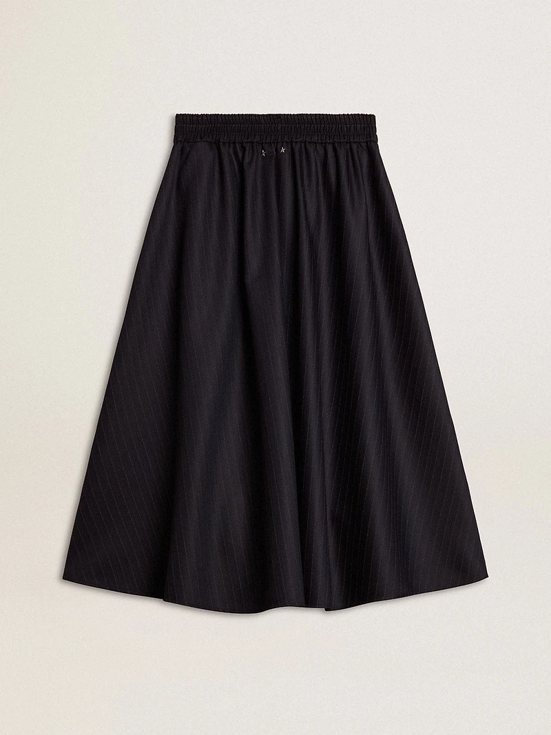 Women’s midnight blue wool skirt