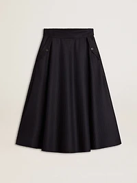 Women’s midnight blue wool skirt