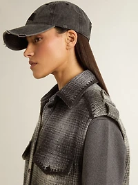 Women's dark gray wool-blend shirt dress
