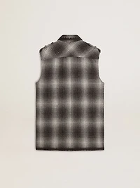 Women's dark gray wool-blend shirt dress