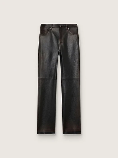 Women's pants dark burgundy nappa with vintage finish