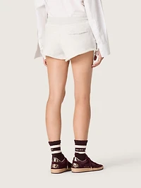 Star women’s shorts gray melange fleece