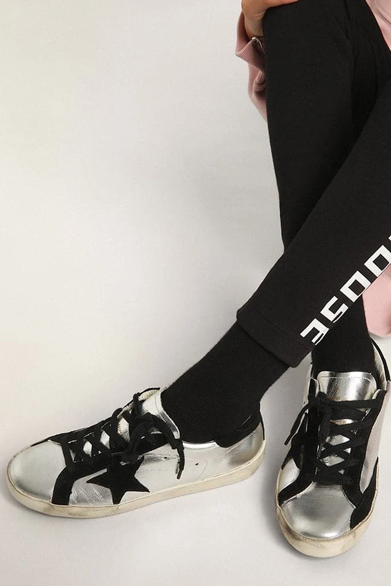 Super-Star sneakers silver leather with suede inserts