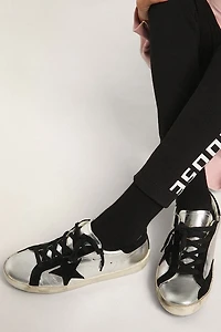 Super-Star sneakers silver leather with suede inserts
