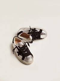Super-Star sneakers silver leather with suede inserts