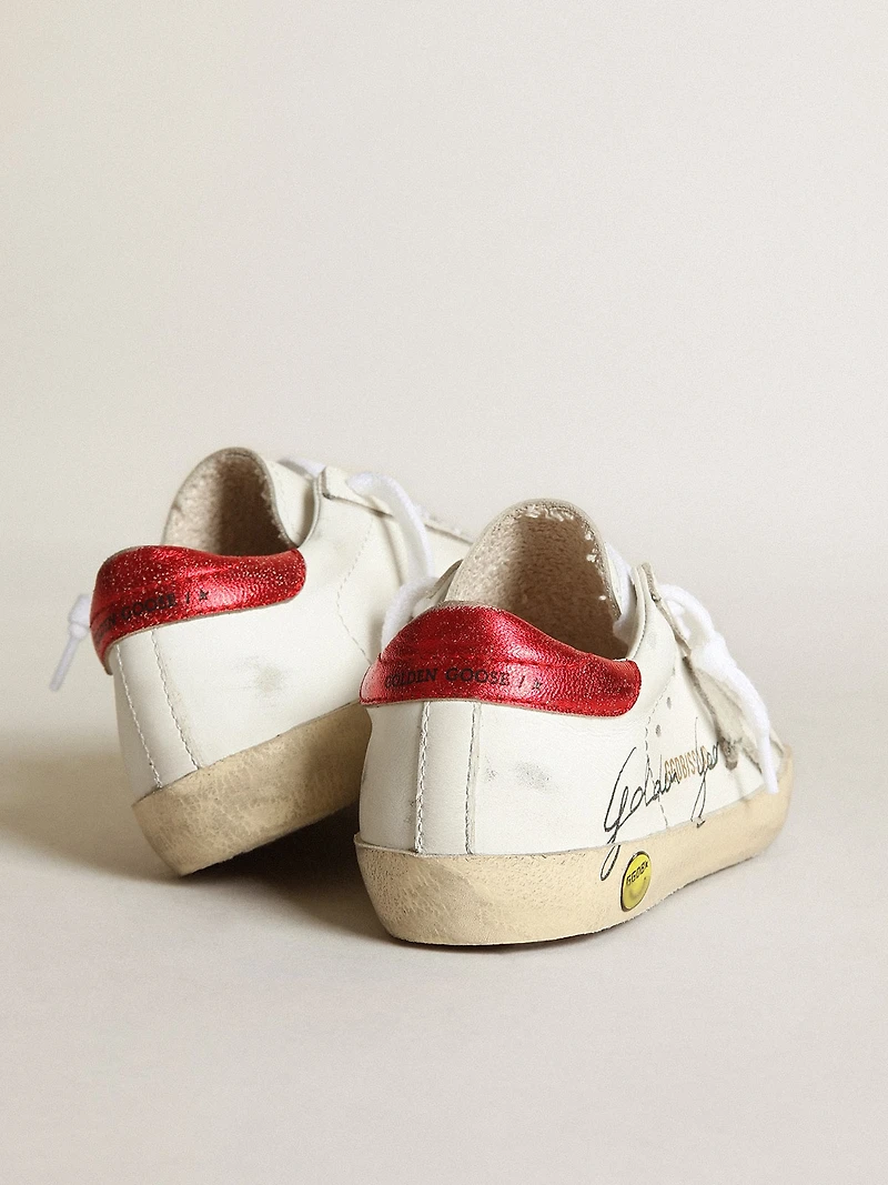 Young Super-Star with gray suede star