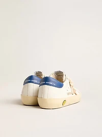 Young Super-Star nappa leather with a beige star and blue heel tab