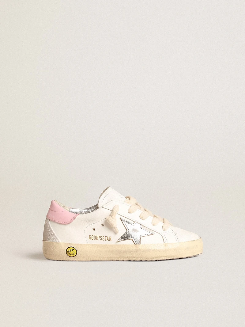 Super-Star Young with silver leather star and pink heel tab