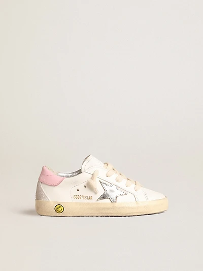 Super-Star Young with silver leather star and pink heel tab