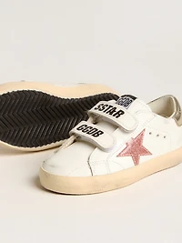 Young Old School in leather with metallic peach leather star