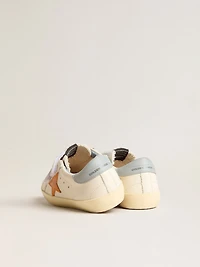 Young Old School leather with orange star and baby blue heel tab