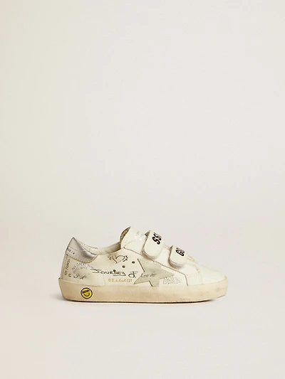 Old School Young with suede star and metallic leather heel tab