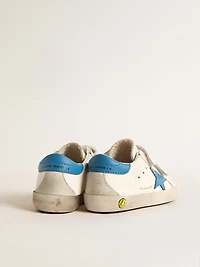 Young Old School leather with light blue star and heel tab
