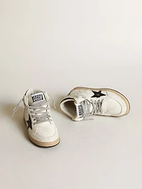 Young Sky-Star white nappa with black star and heel tab