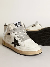 Young Sky-Star white nappa with black star and heel tab