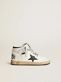 Young Sky-Star white nappa with black star and heel tab