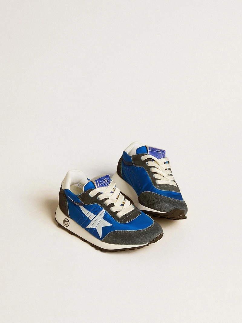 Marathon Young nylon with printed star and leather heel tab