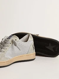 Ball Star Young glitter with ice-gray suede inserts