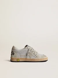 Ball Star Young glitter with ice-gray suede inserts
