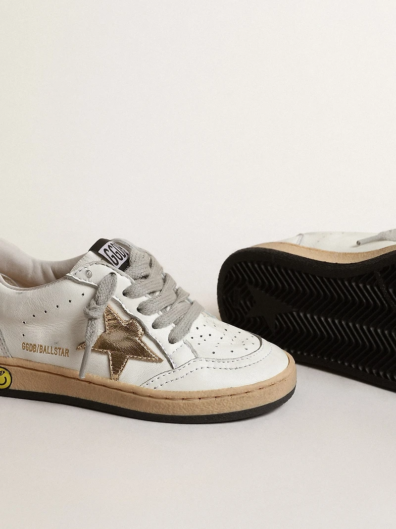 Ball Star Young with gold metallic leather star and heel tab