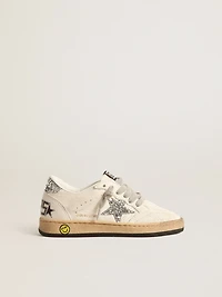Ball star Young nappa with silver glitter and heel tab