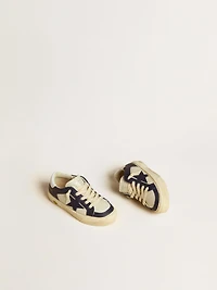 May Young white and blue leather with star heel tab