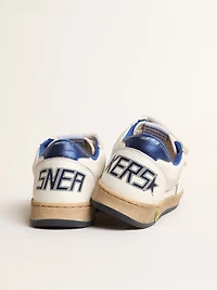 Ball star Young with blue metallic leather and heel tab
