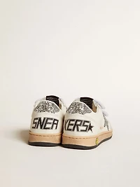 Young Ball star nappa with silver glitter and heel tab
