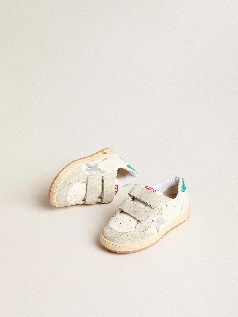 Young Ball Star with silver star and green suede heel tab