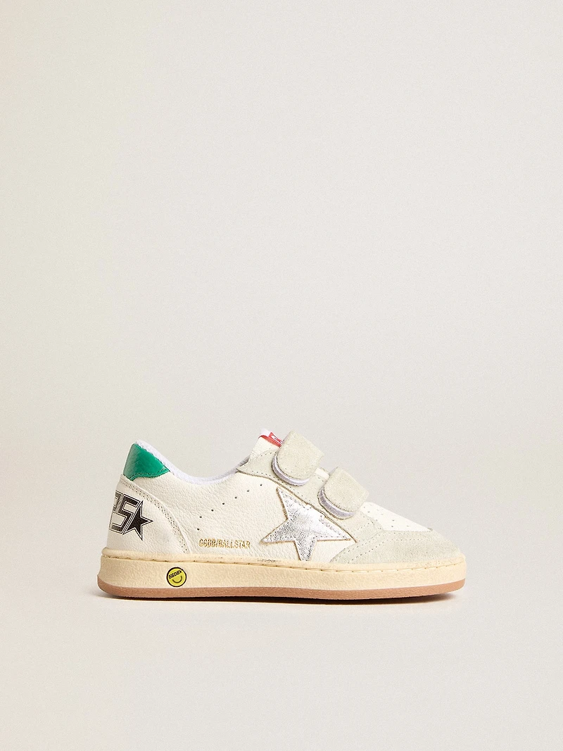 Young Ball Star with silver star and green suede heel tab