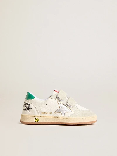 Young Ball Star with silver star and green suede heel tab