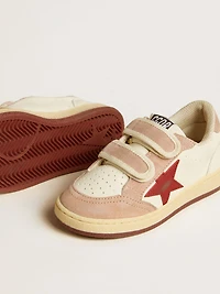 Ball star Young nappa with and pink suede heel tab