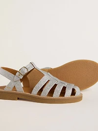 Maxime Young sandals silver micro-glitter