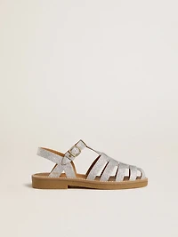 Maxime Young sandals silver micro-glitter