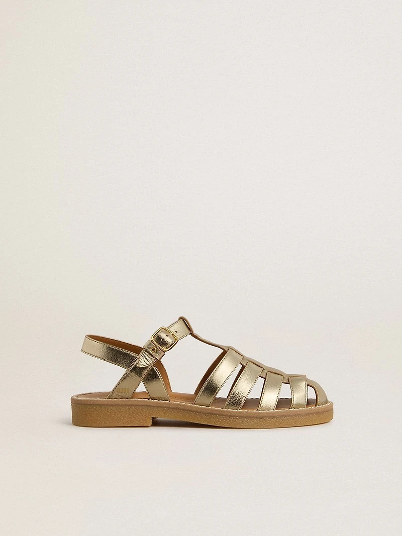 Maxime Young sandals gold leather