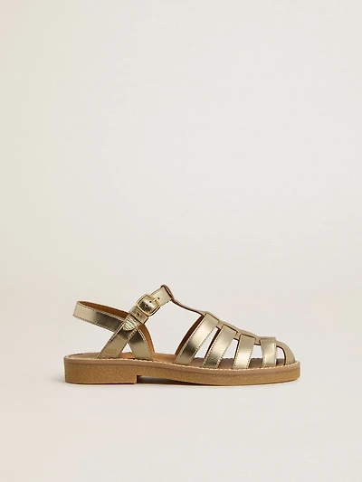 Maxime Young sandals gold leather