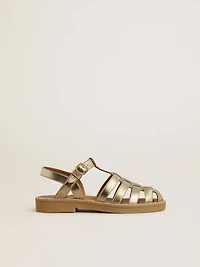 Maxime Young sandals gold leather