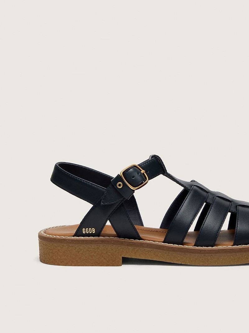 Young Maxime sandals navy-blue leather